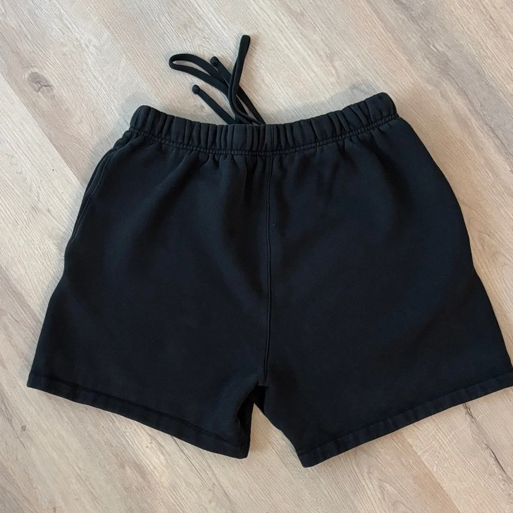 Essentials Jet Black Athletic Men's Shorts - Picture 2 of 4